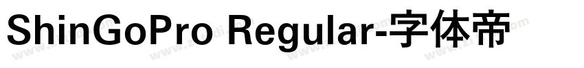 ShinGoPro Regular字体转换